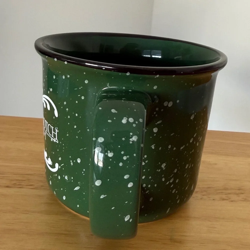 Smugglers Notch‎ Vermont Green Speckled Souvenir Ceramic Coffee Mug